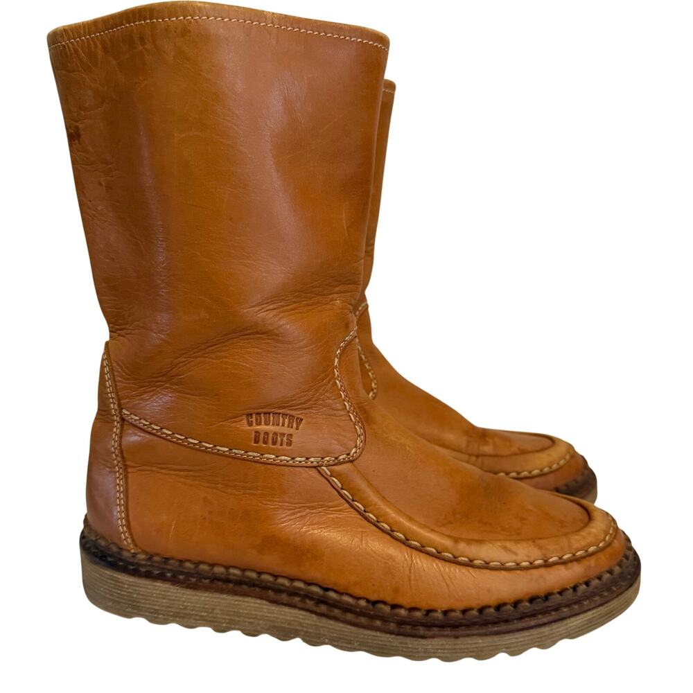Salamander Mid Calf Boots Mens 12 Brown Leather Wool Lined Winter Outdoor Warm
